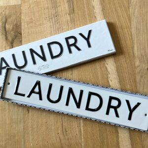 NIB Laundry Sign - Ceramic